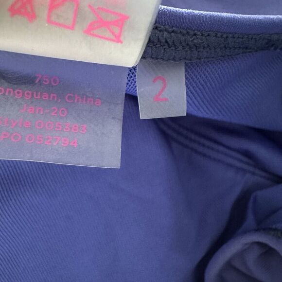 Lilly Pulitzer Womens Morri Squareneck One Piece Swimsuit Size 2 Blue Beach - Picture 7 of 7